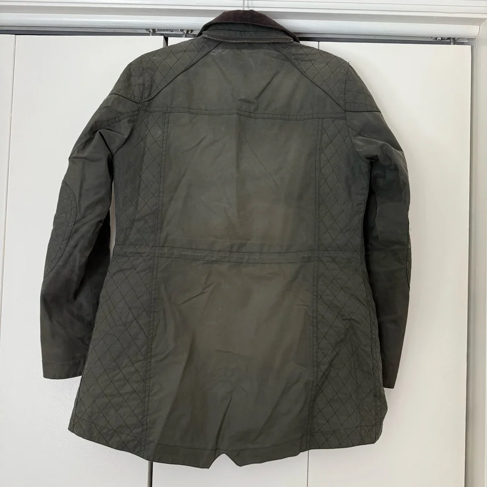 Barbour International Green Waxed Jacket Size USA 4 - Picture 5 of 5